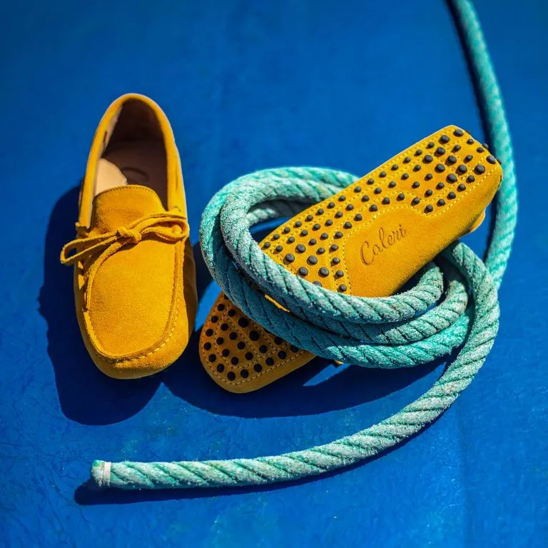 Caleri men’s loafers in ochre