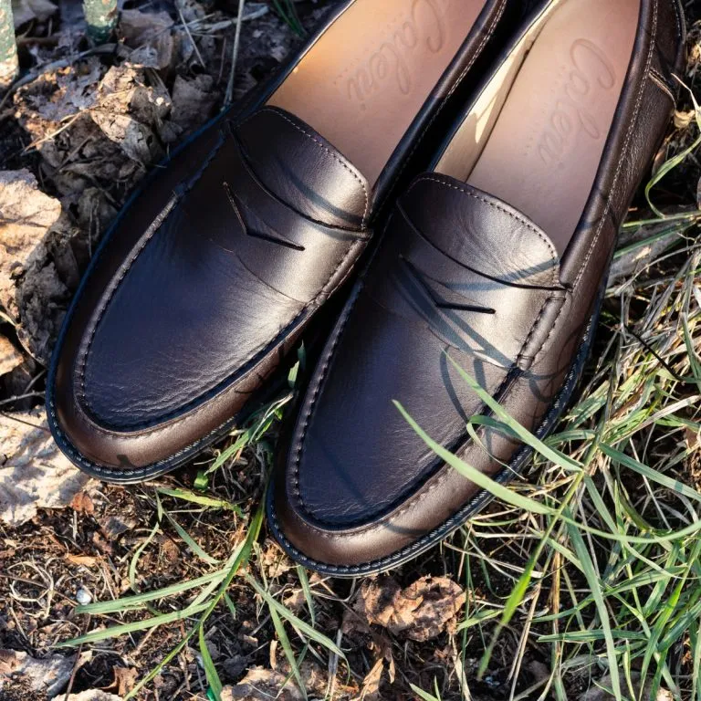 maestrale mocassino penny loafer da uomo caleri shoes fondente