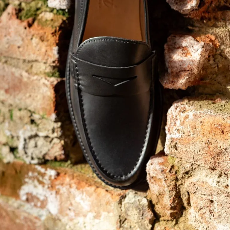 maestrale mocassino penny loafer da uomo caleri shoes liquirizia