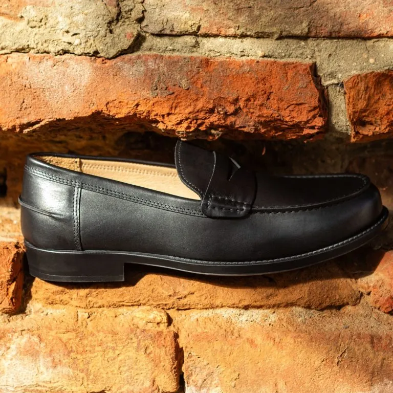 maestrale mocassino penny loafer da uomo caleri shoes liquirizia