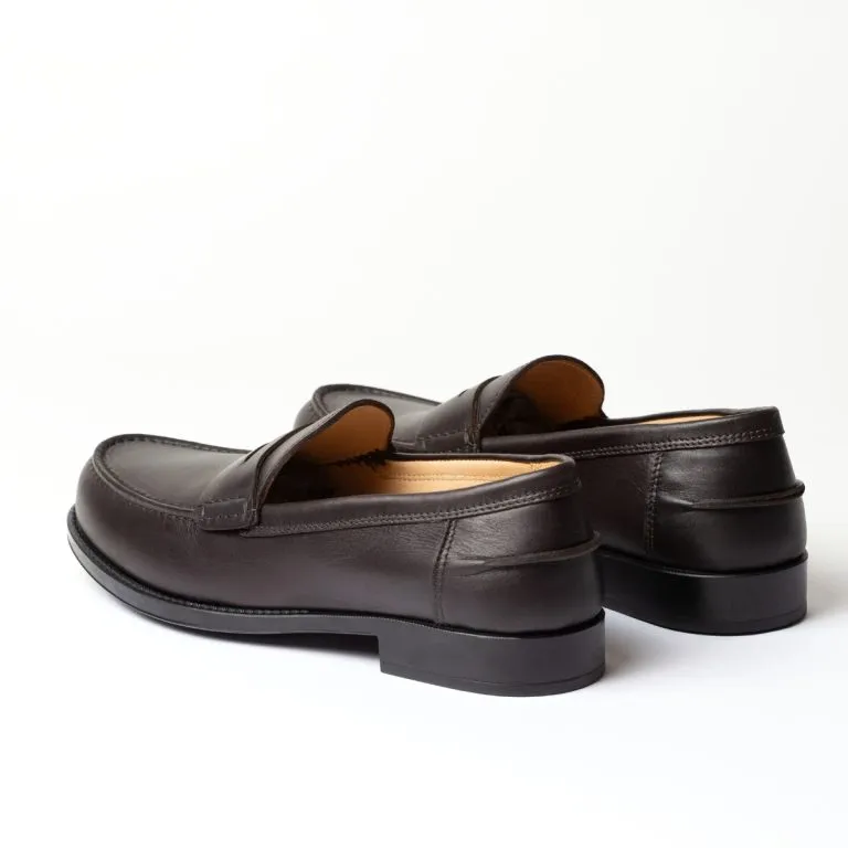maestrale mocassino penny loafer da uomo caleri shoes fondente