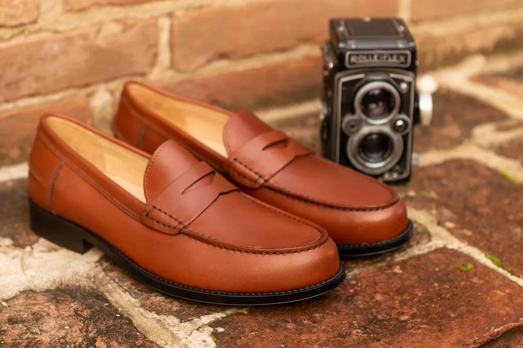 mocassini penny loafer meastrale caramello caleri shoes