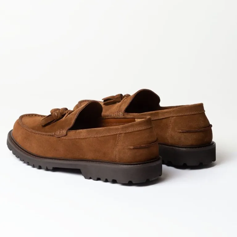 mocassini con nappine linea zefiro caleri shoes caffè