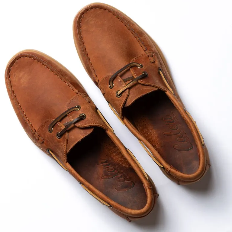 scarpe da barca primavera/estate 2025 caleri shoes aliseo cognac